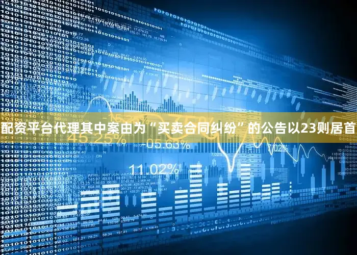 配资平台代理其中案由为“买卖合同纠纷”的公告以23则居首